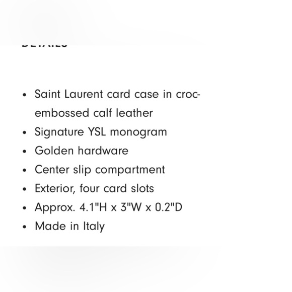 New ysl monogram card case croc - Picture 9 of 9